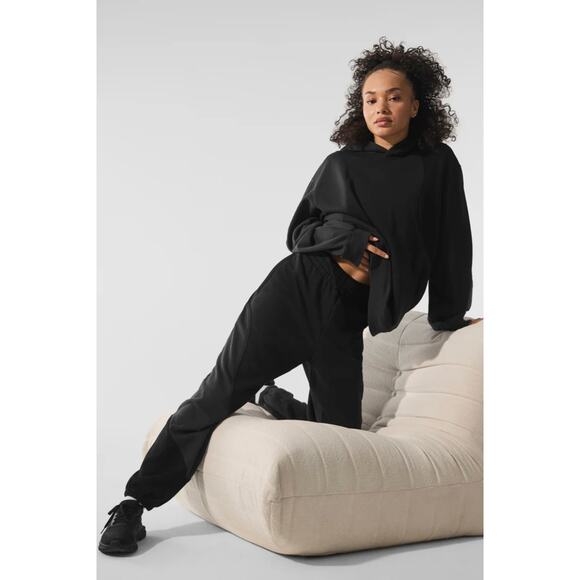 $148 Alo Yoga Make Waves Unisex Style Sweatpant Vintage Black Tonal size Medium - Picture 7 of 7